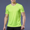 Men Fitness Gym t-Shirt Quick Dry Sport Running Shirts Man Short Sleeve Bodybuilding Top Training Football Jersey Man Sportswear