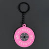 2025 New Barbell Keychain DlY Silicone Dumbbell Keychain Gym Gifts for Gym Lovers Fitness Trainer Gift Backpack Car Key Pendant