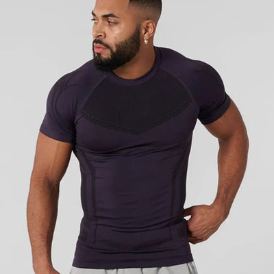 Men's T-shirt men Short Sleeve t-shirts Fitness Tops Running T shirt Workout Training Tees Man Gym bodybuilding Clothing