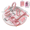 8pcs Yoga Fitness Set Includes Tensioner, Leg Clip, Jump Rope, Yoga Ring, Resistance Band, Action Illustration and Storage Bag