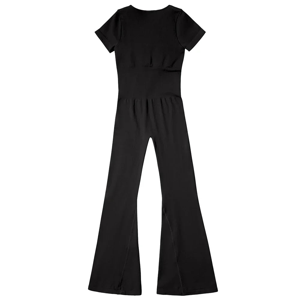 Gym Fitness Overalls Woman Sportswear Push Up Sporty  2024 Sport Sets Women Outfit Yoga Clothes Black Rompers Jumpsuits Women