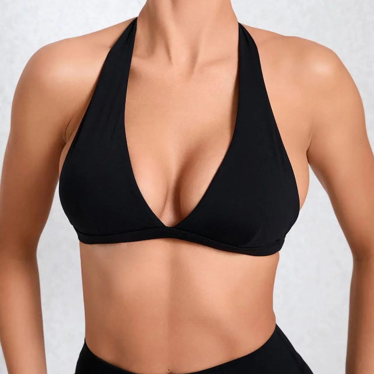 Sexy Sports Bra Women Seamless Halter Neck Strap Bra Open Back Yoga Top Bra Medium Support Gym Crop Top Mujer Underwear Girl