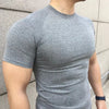 gyms Tight sports T-shirt  Men Summer Short Sleeve Fitness T Shirt Running Gym Compression T Shirt High Quality elasticity Tops