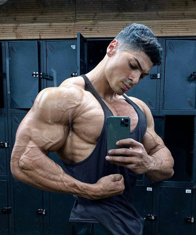 Men's Muscle Fitness Vest Breathable Quick-Dry Gym Workout Tank Top for Summer Running Bodybuilding Trendy Casual Sportswear