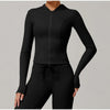 Women Sports Zipper Jacket Yoga Long Sleeved Shirts Summer Sun Protection Clothing Fitness Running Gym Tops UV Resistant Coat