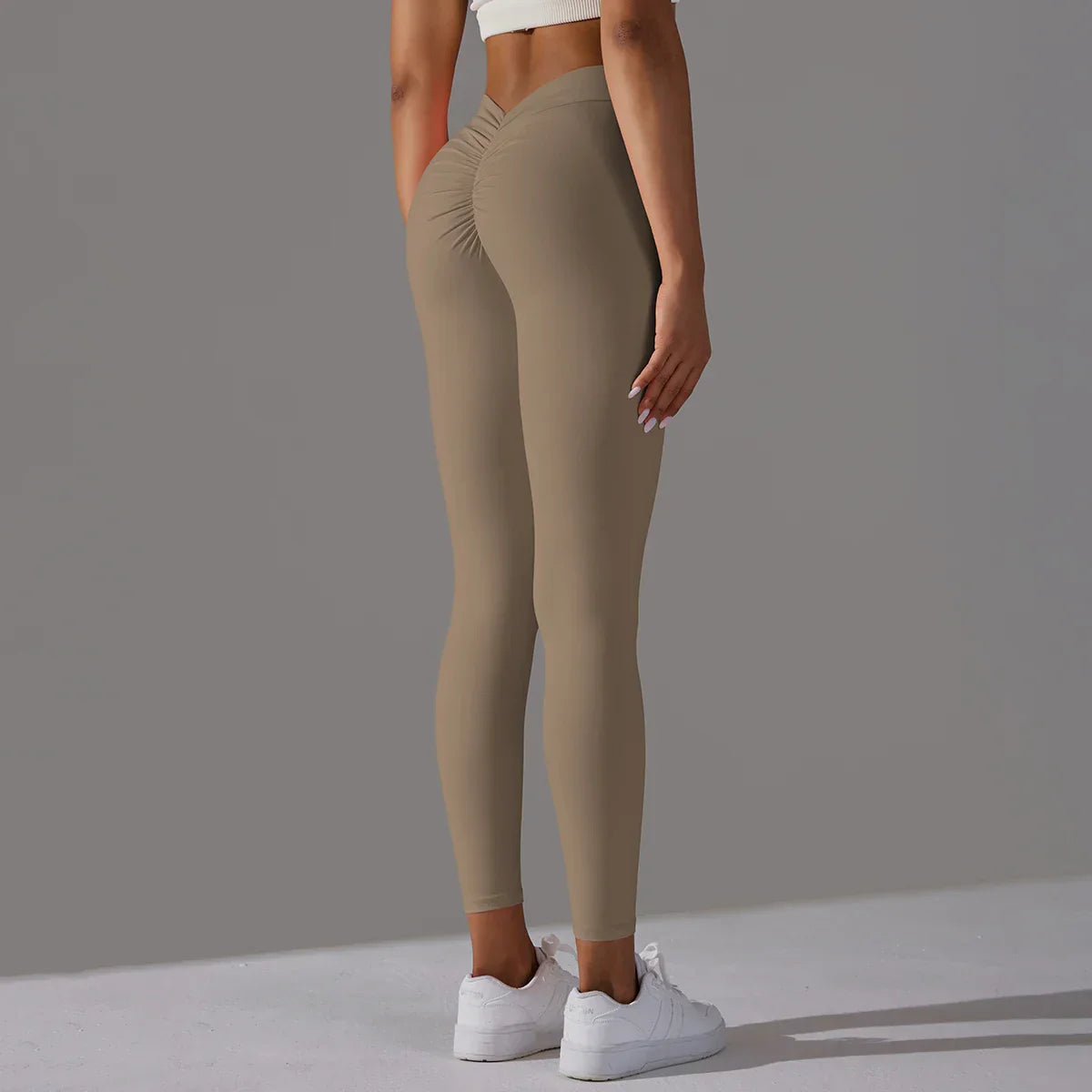 Women Fitness Leggings Workout Gym Running Scrunch Leggings Sexy Back V High Waist Trousers Jogging Active Wear Tight Pants