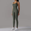 Women's Fitness seamless jumpsuit Solid Color Sports Jumpsuit Fitness Yoga Suit Jumpsuit Set Summer Ribbed Shapewear
