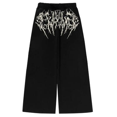 Unisex Streetwear Gym Pants Men Women Casual Drawstring Loose Fit Workout Wide Leg Trousers Jogger Alternative Fitness Fashion
