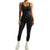 Jumpsuit Women One-piece Outfit  Sleeveless Square Neck  Bodysuit  Casual Streetwear Playsuits Sport Fitness Jumpsuit Women