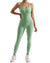 Jumpsuit Women One-piece Outfit  Sleeveless Square Neck  Bodysuit  Casual Streetwear Playsuits Sport Fitness Jumpsuit Women