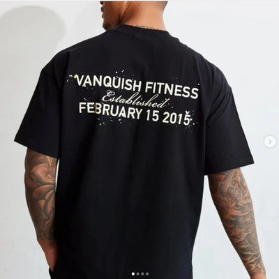 2025 Men's and Women's Fitness Short-sleeved T-shirts, Loose Cotton Round-neck T-shirts, Trendy and Fashionable