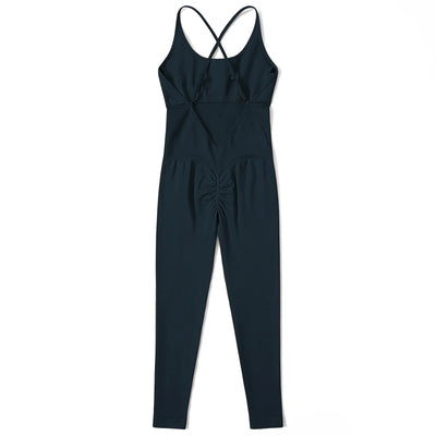 Jumpsuit Women One-piece Outfit  Sleeveless Square Neck  Bodysuit  Casual Streetwear Playsuits Sport Fitness Jumpsuit Women