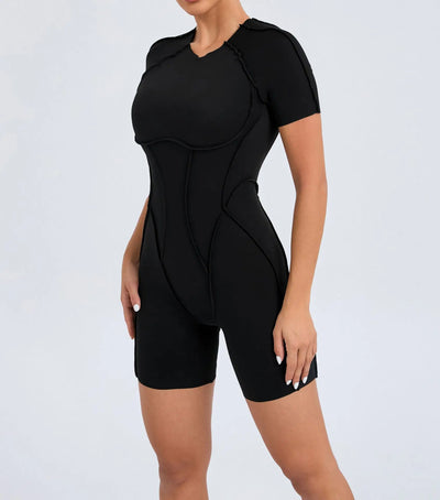 Short Jumpsuit Gym Clothes For Women Sportswear Fitness Overalls Backless Scrunch Booty Yoga Suit Sports Set Outfit
