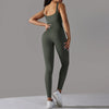 Women's Fitness seamless jumpsuit Solid Color Sports Jumpsuit Fitness Yoga Suit Jumpsuit Set Summer Ribbed Shapewear