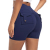 Womens Workout Shorts with Pockets Scrunch Butt Gym Biker Shorts High Waisted Booty Cargo Pants Yoga Running Leggings Activewear