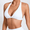 Sexy Sports Bra Women Seamless Halter Neck Strap Bra Open Back Yoga Top Bra Medium Support Gym Crop Top Mujer Underwear Girl