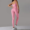 Women's Fitness seamless jumpsuit Solid Color Sports Jumpsuit Fitness Yoga Suit Jumpsuit Set Summer Ribbed Shapewear