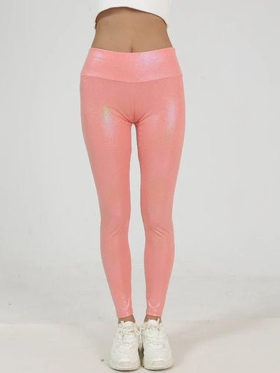 Women's Leggings Bright Leather Gym Sports Tights Sexy Yoga Pants High Waist Push Up Fitness Workout Female Leggings Sportswear