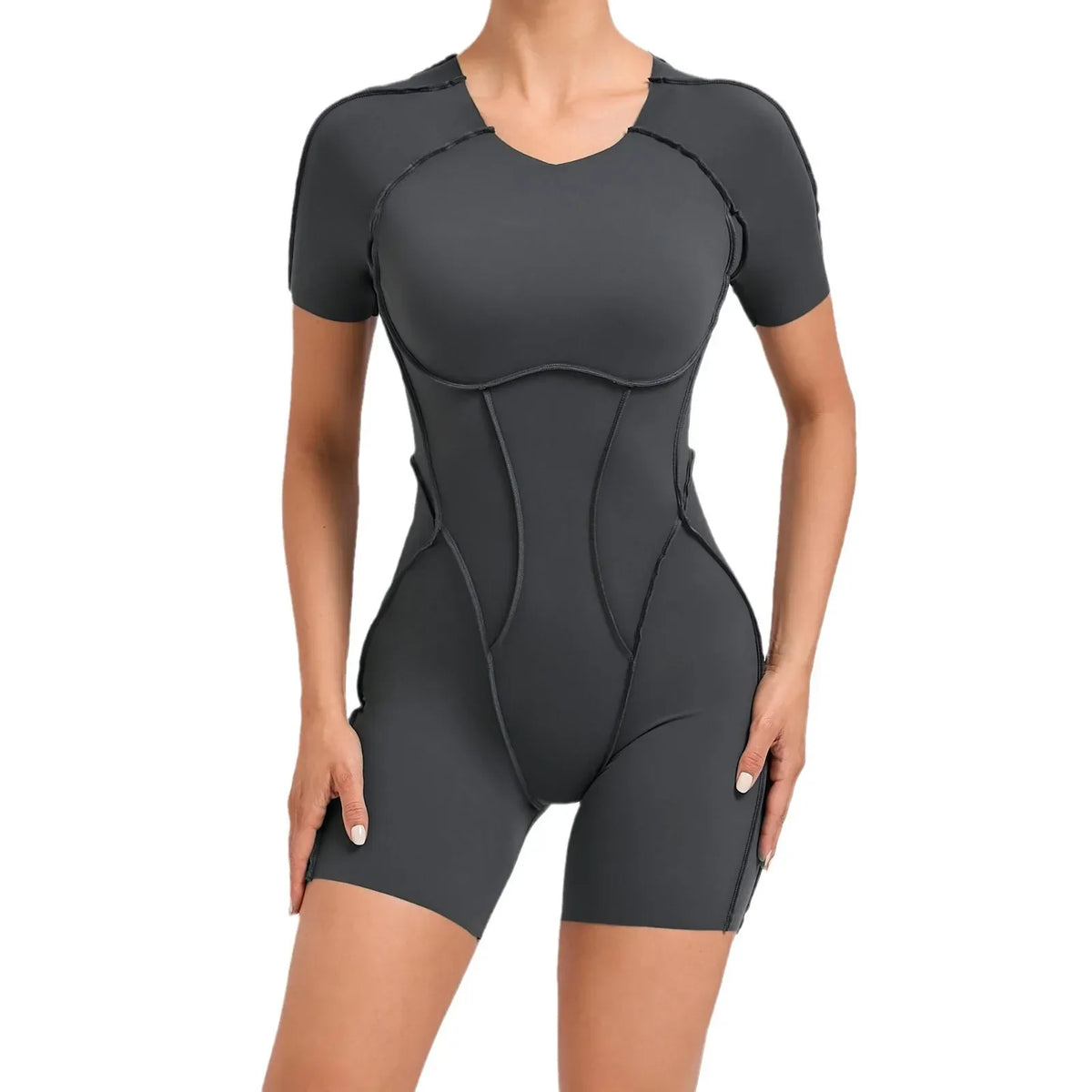 Short Jumpsuit Gym Clothes For Women Sportswear Fitness Overalls Backless Scrunch Booty Yoga Suit Sports Set Outfit